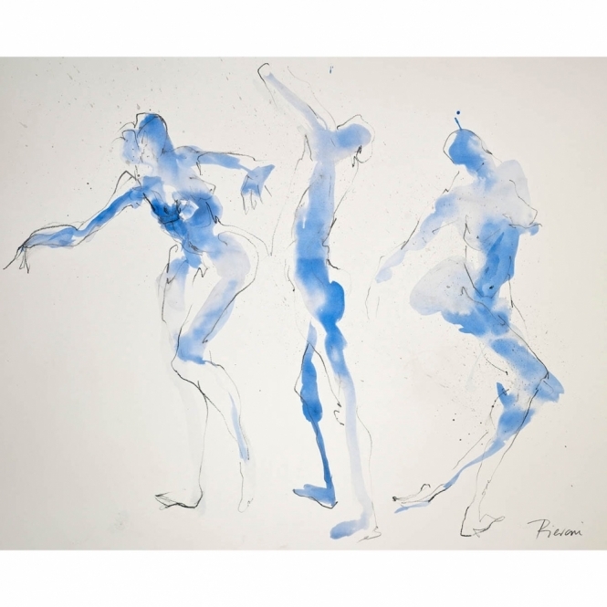 Bella Pieroni Bella Pieroni Blue Trio I Limited Print