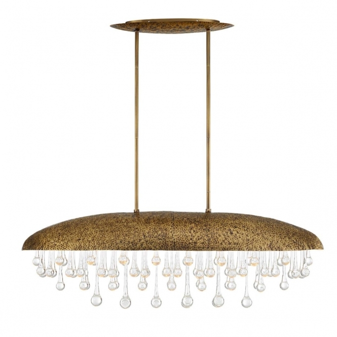 Uttermost Uttermost Downpour Brass & Glass Droplet Pendant